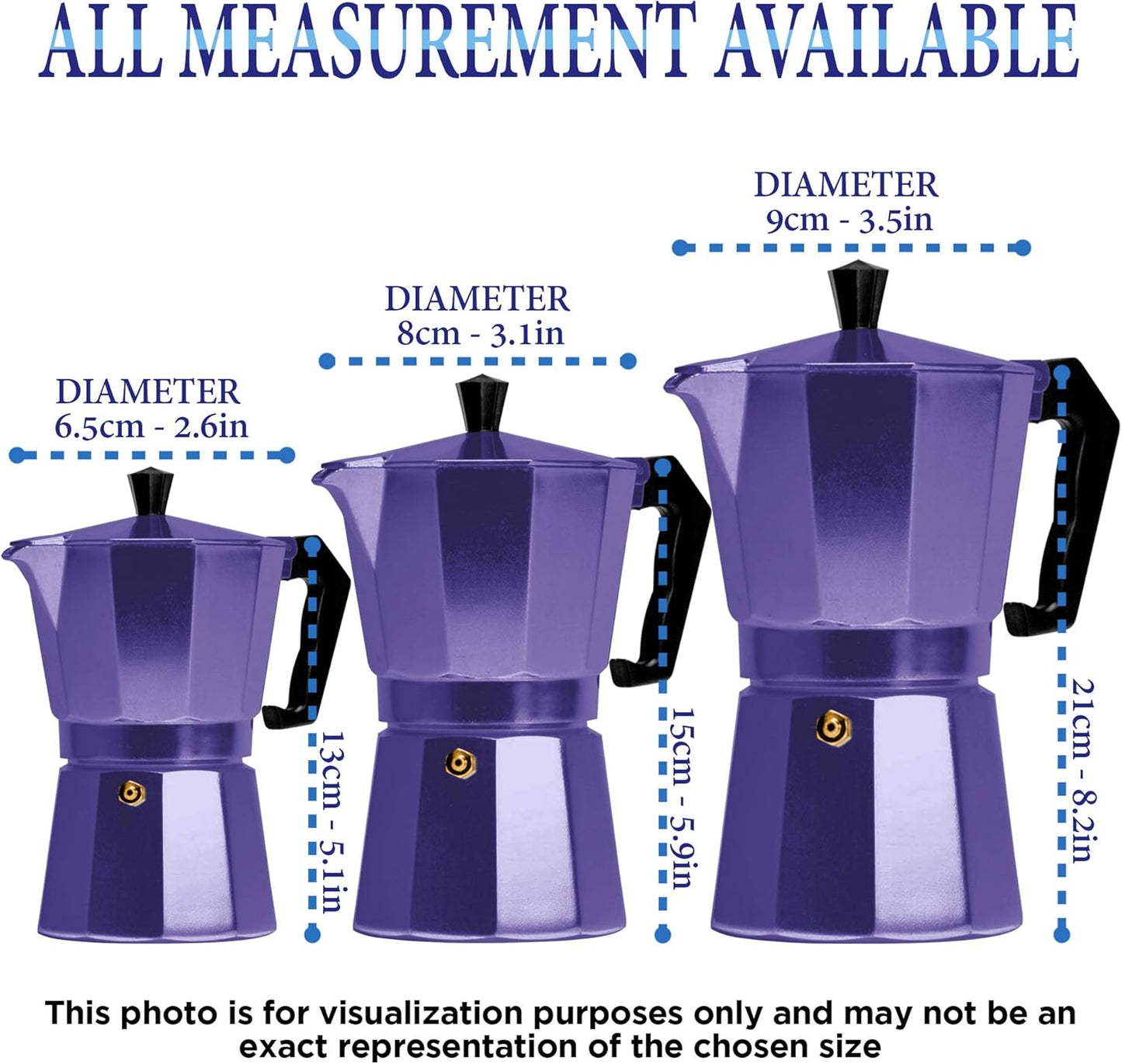 Innova Stovetop 6 Cup (300Ml-10Oz) Purple Espresso Coffee Percolator Maker