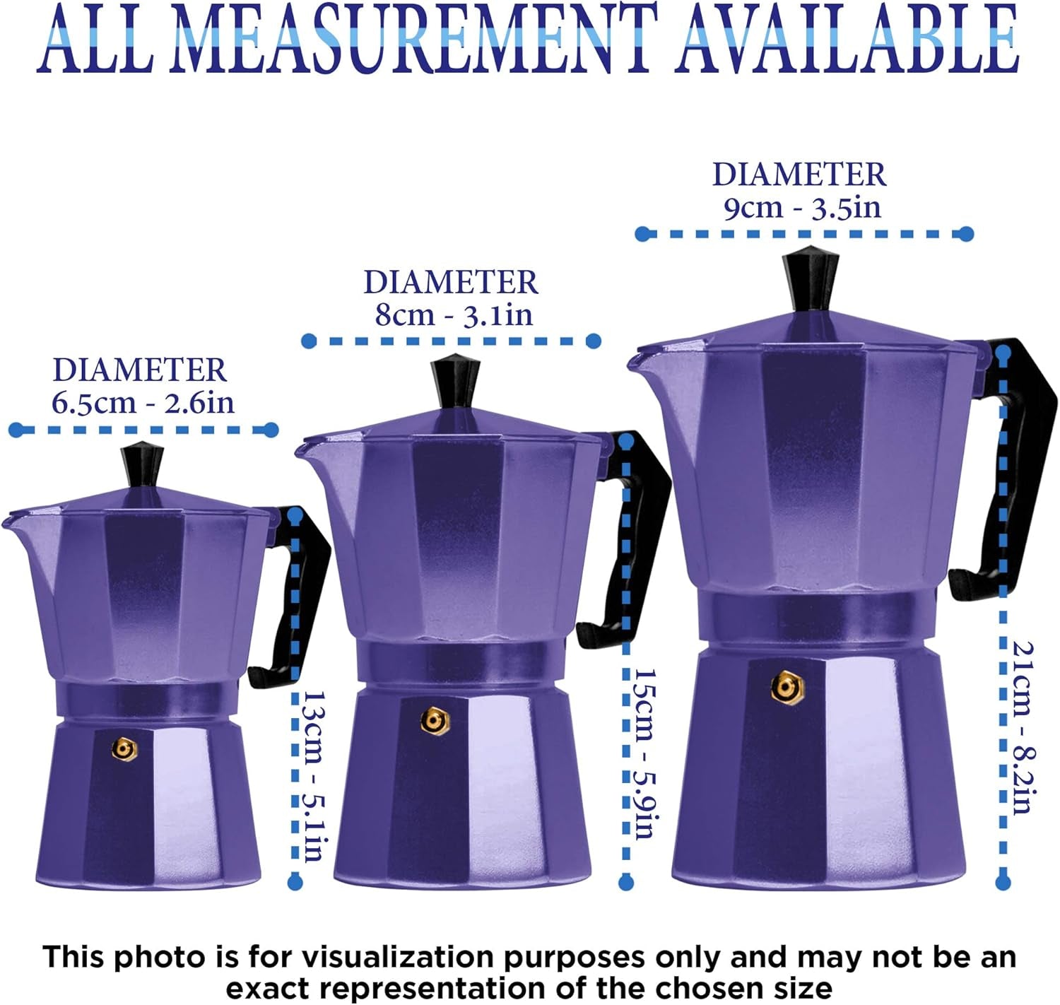 Innova Stovetop 6 Cup (300Ml-10Oz) Purple Espresso Coffee Percolator Maker